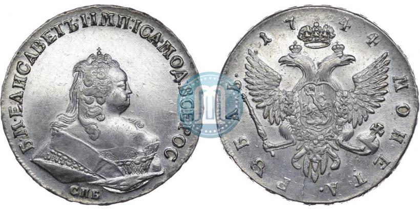 Picture 1 rouble 1744 year СПБ 