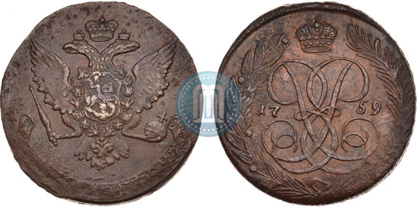 Picture 5 kopecks 1759 year  