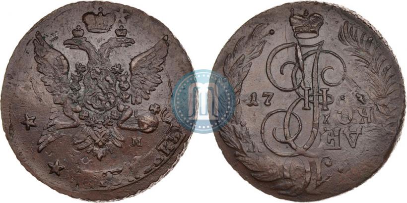 Picture 5 kopecks 1763 year СПМ 