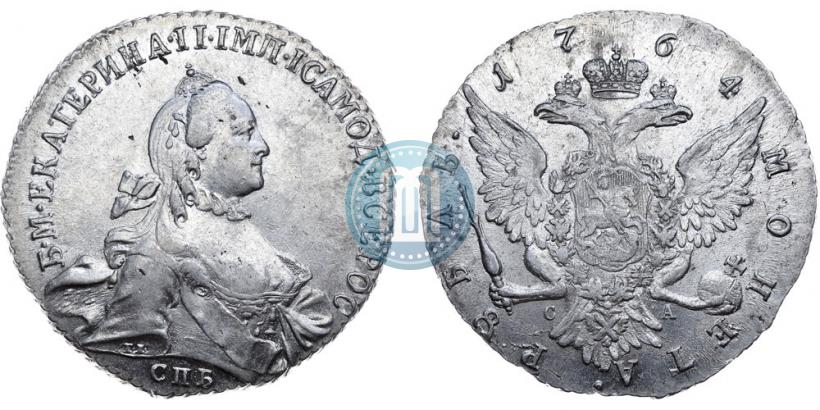 Фото 1 рубль 1764 года СПБ-СА 