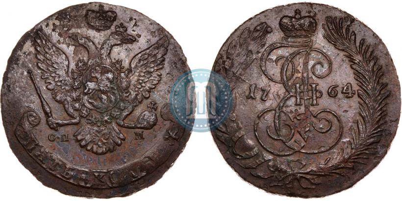 Фото 5 копеек 1764 года СПМ 