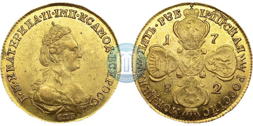 Picture 5 roubles 1782 year СПБ 