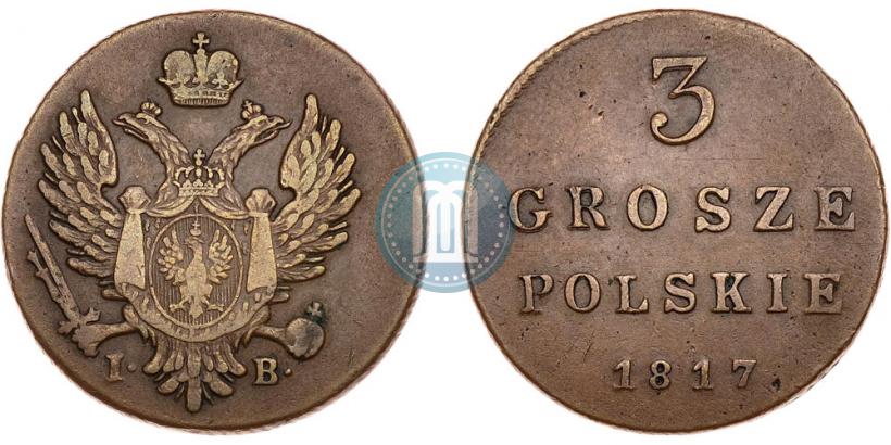 Picture 3 grosze 1817 year IB 