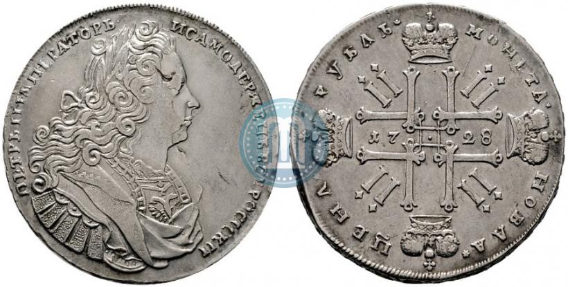 Picture 1 rouble 1728 year  "Type of 1727"