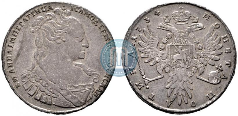 Picture Poltina 1734 year  "Type of 1734"