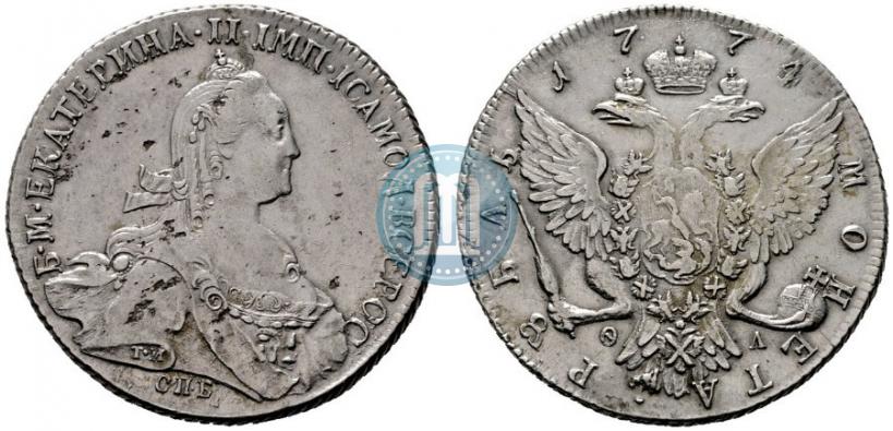 Picture 1 rouble 1774 year СПБ-ФЛ 