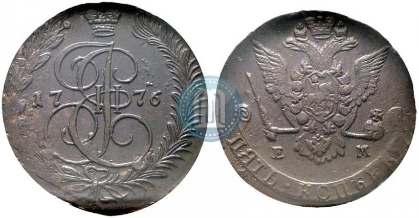 Picture 5 kopecks 1776 year ЕМ 