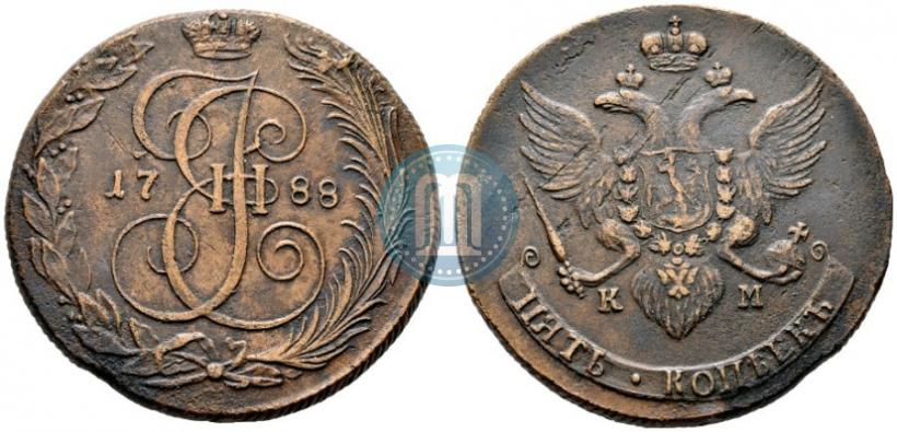 Picture 5 kopecks 1788 year КМ 