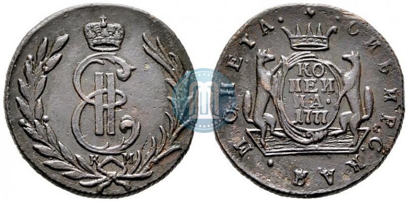 Фото 1 копейка 1777 года КМ 