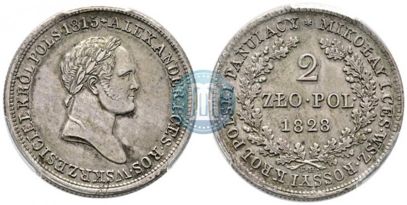 Picture 2 złote 1828 year FH 