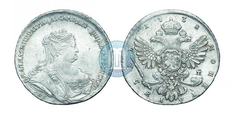 Picture 1 rouble 1738 year СПБ "Petersburg type"