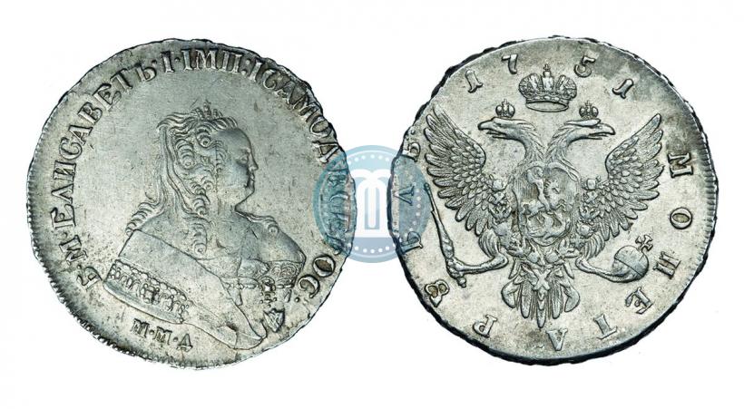 Picture 1 rouble 1751 year ММД 