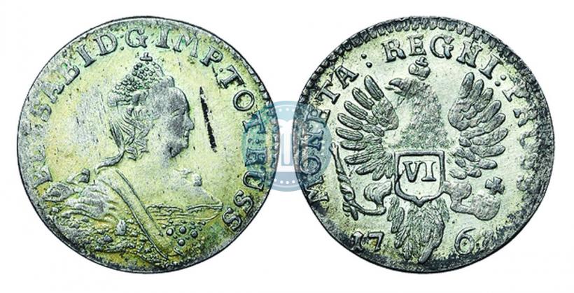 Picture 6 groszy 1761 year  
