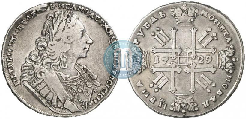 Фото 1 рубль 1729 года  "Тип 1729"