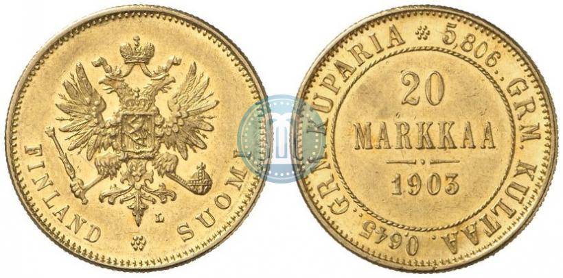 Picture 20 markkaa 1903 year L 