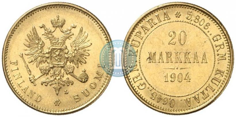Picture 20 markkaa 1904 year L 