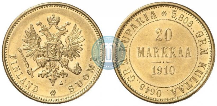 Picture 20 markkaa 1910 year L 