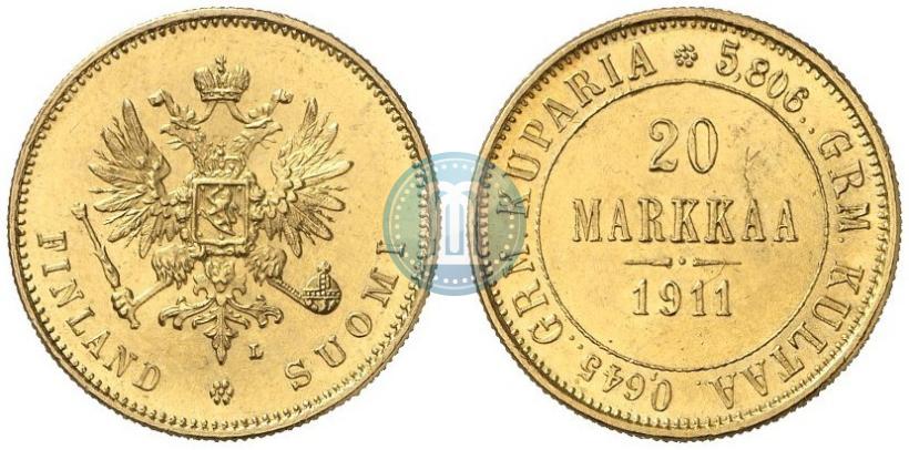 Picture 20 markkaa 1911 year L 