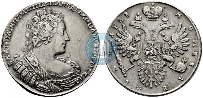 Фото 1 рубль 1733 года  