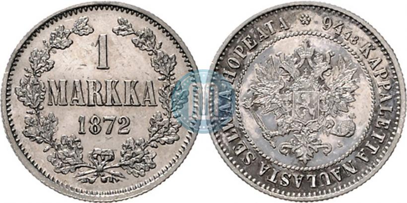 Picture 1 markka 1872 year S 
