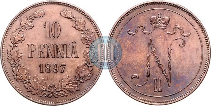 Фото 10 пенни 1897 года  