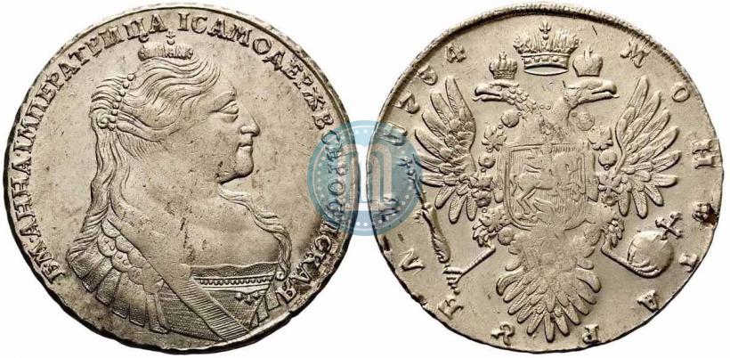 Фото 1 рубль 1734 года  "Тип 1735 года"