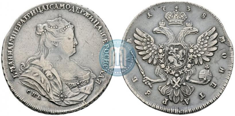 Picture 1 rouble 1738 year СПБ "Petersburg type"