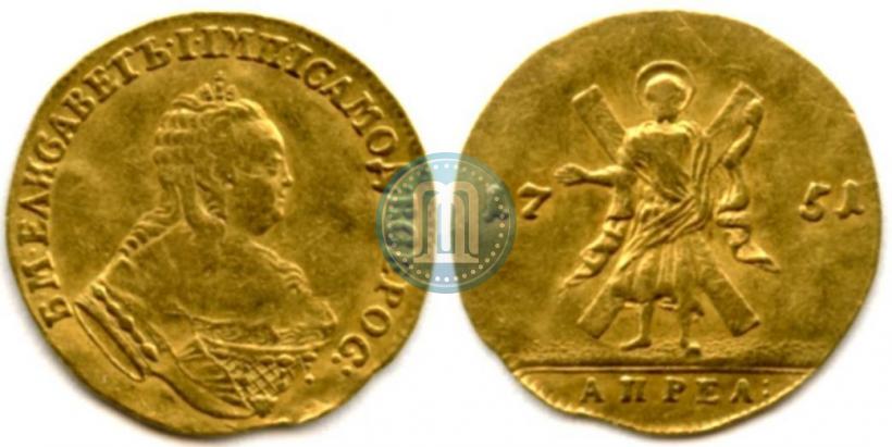 Picture 1 ducat 1751 year  "St. Andrew on the reverse"