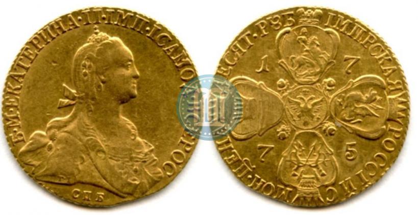 Picture 10 roubles 1775 year СПБ 