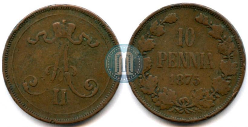 Picture 10 pennia 1875 year  