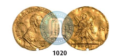 Picture 1 ducat 1753 year  "St. Andrew on the reverse"