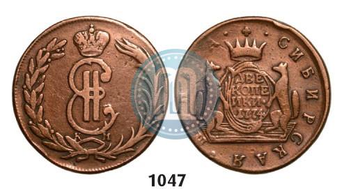 Picture 2 kopecks 1774 year КМ 