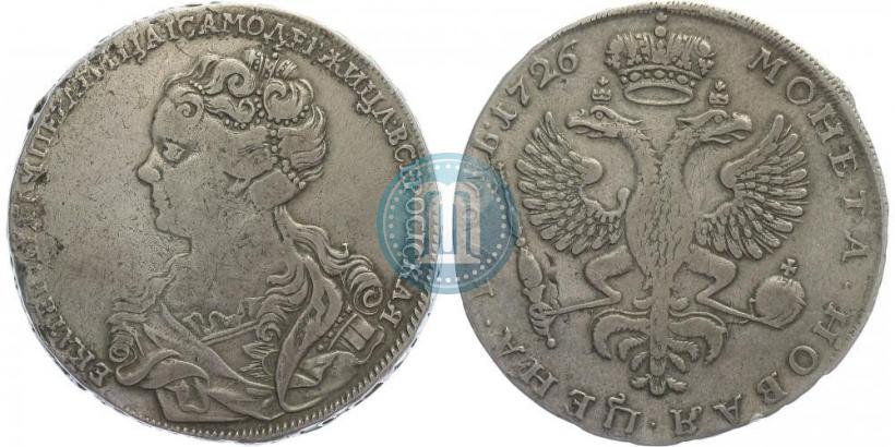 Picture 1 rouble 1726 year  "Moscow type, portrait turned to the left"