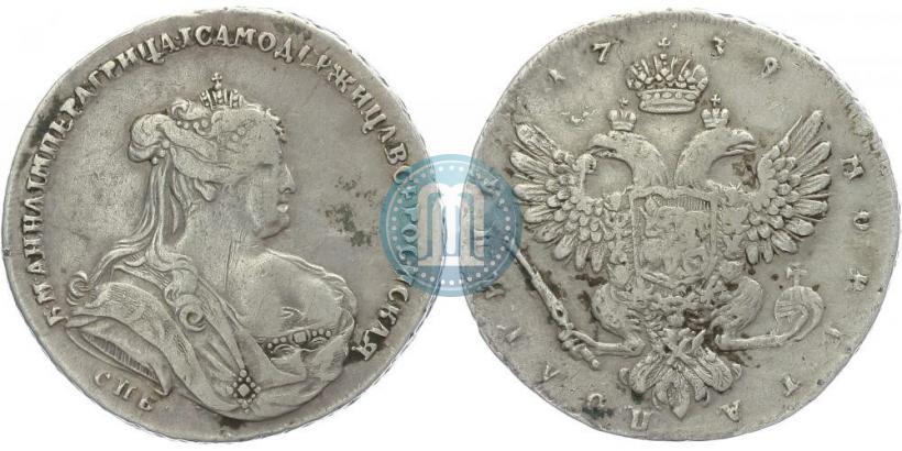 Picture Poltina 1739 year СПБ "Petersburg type"