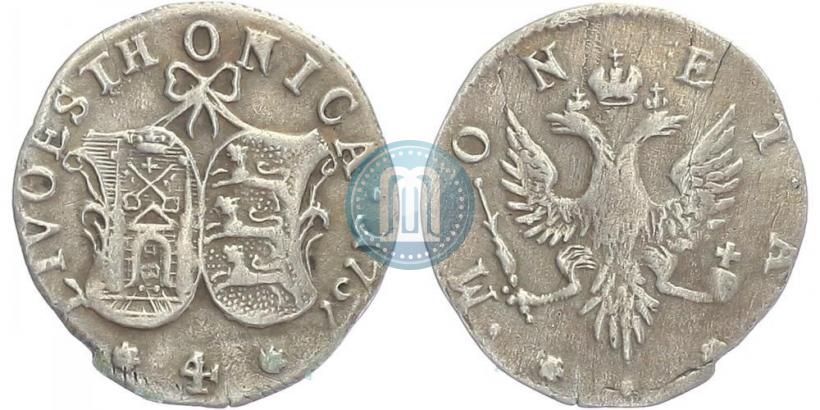 Фото 4 копейки 1757 года  "Ливонез"
