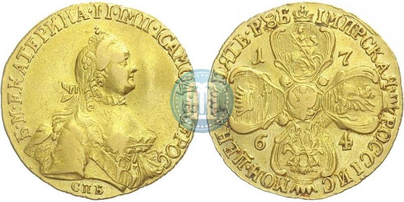 Фото 5 рублей 1764 года СПБ 