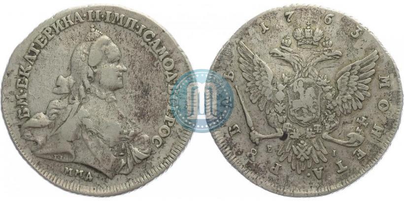 Picture 1 rouble 1763 year ММД-EI 