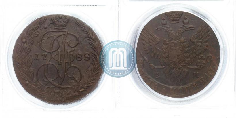 Picture 5 kopecks 1788 year ЕМ 