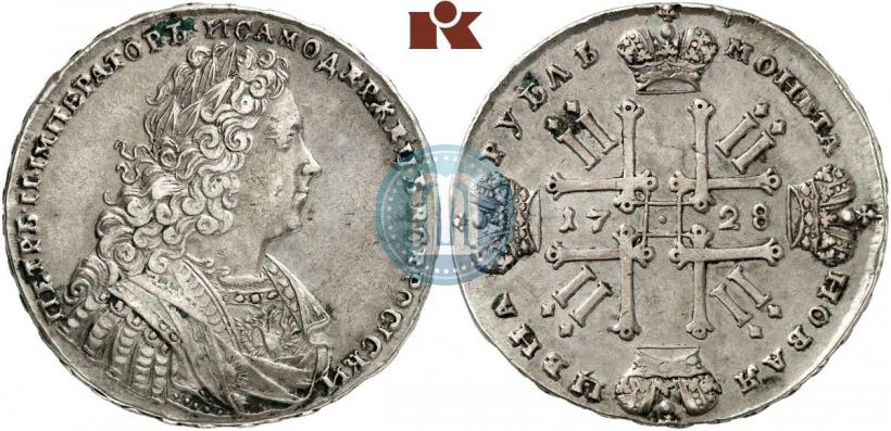 Фото 1 рубль 1728 года  "Тип 1728"