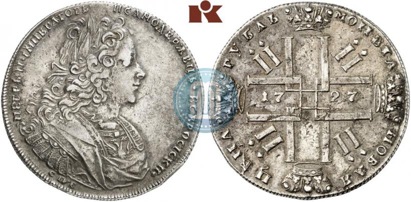 Picture 1 rouble 1727 year СПБ "Petersburg type"
