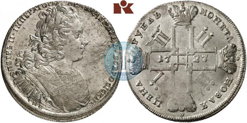 Picture 1 rouble 1727 year СПБ "Petersburg type"