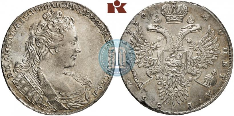 Фото 1 рубль 1730 года  