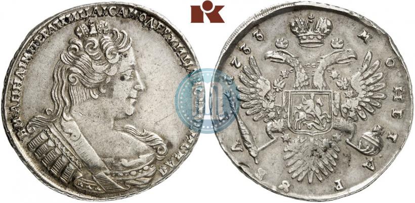 Picture 1 rouble 1733 year  