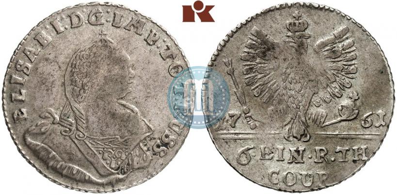 Picture 1/6 Thaler 1761 year  