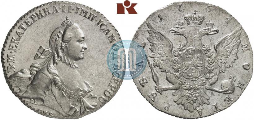 Picture 1 rouble 1764 year СПБ-СА 