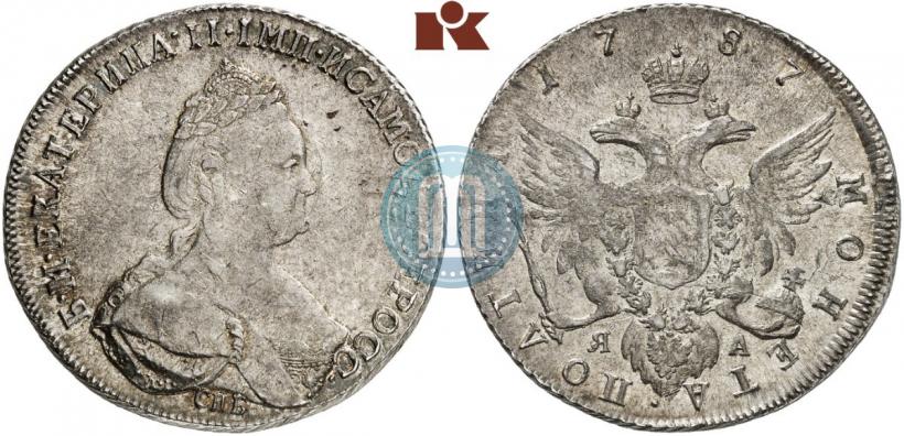 Фото Полтина 1787 года СПБ-ЯА 