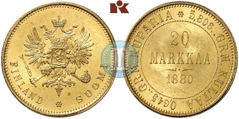 Picture 20 markkaa 1880 year S 
