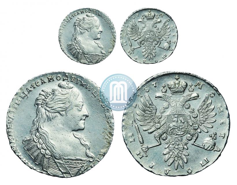 Picture Poltina 1737 year  "Type of 1735"