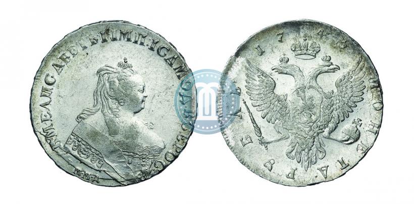 Picture 1 rouble 1743 year ММД 