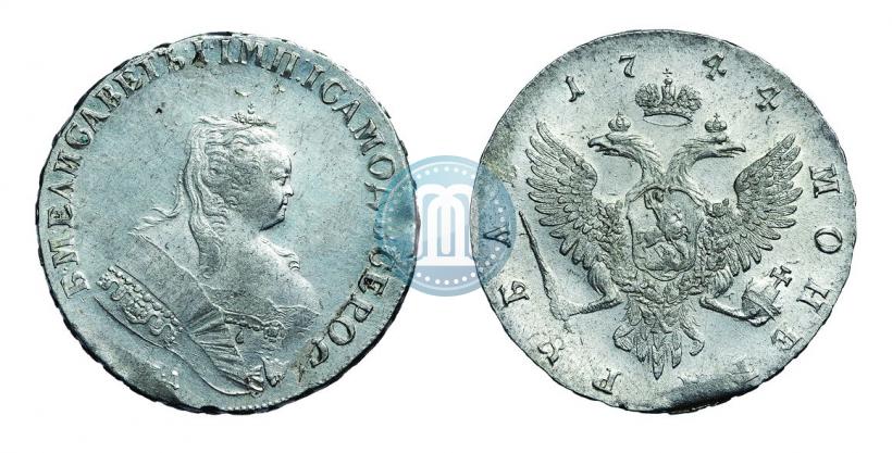 Picture 1 rouble 1744 year ММД 